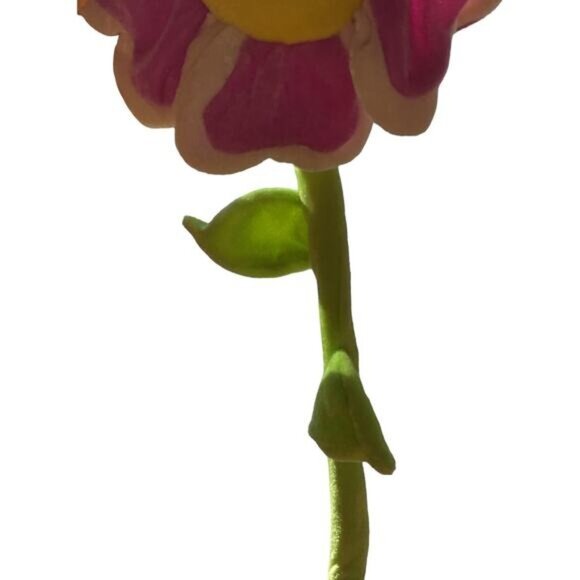 Plush Happy Sun Flower Toys With Smiley Faces Orange & Pink - Picture 5 of 8